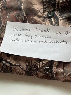Boulder Creek Camo Button-Down Shirt - Brown/Green